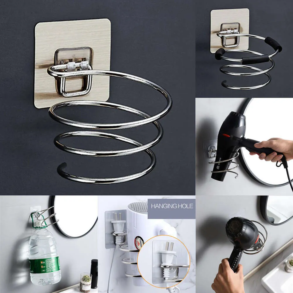 Stainless Steel Hair Tool Holder For Wall Hair Dryer Holders Wall