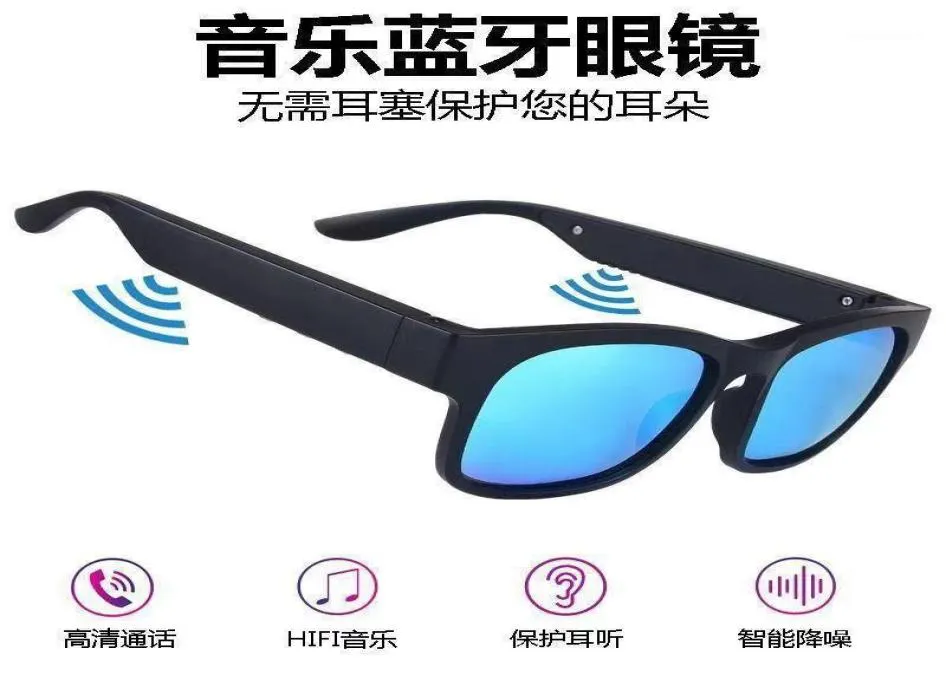 Przewodniku 2021 Smart Bluetooth 50 szklanki Kierunkowe otwarte spolaryzowane okulary przeciwsłoneczne Bluetooth Sunglass dla mężczyzn Whole7725593