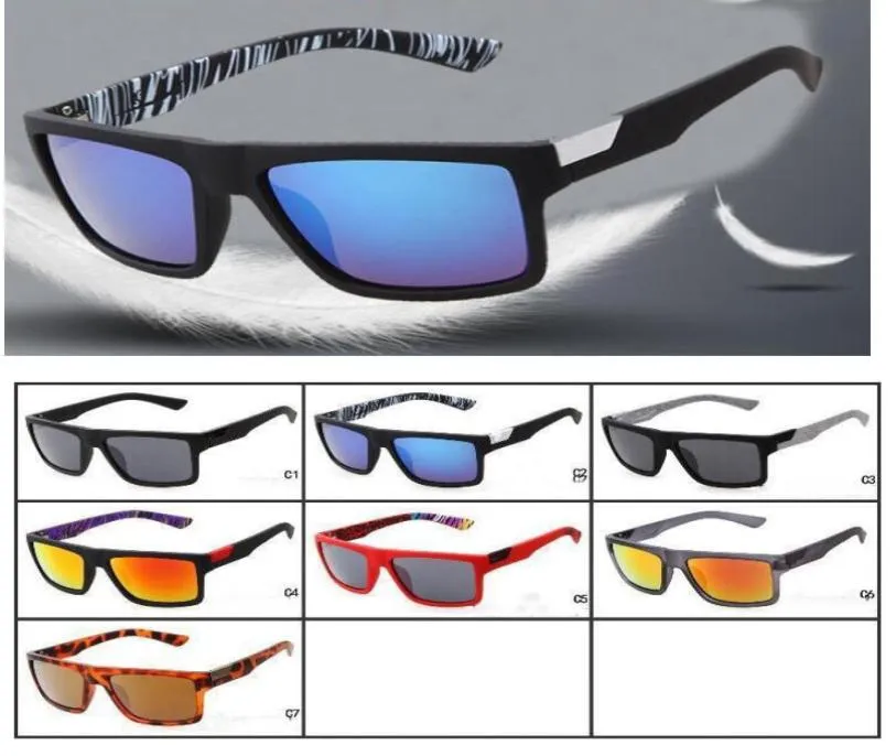 Marca de verano Fashion Man Bicycle Glass Mens Outdoor Sport Gafas de sol a Peak Woman Driving Cycling Sun Gases 7Colors Goggle4883607