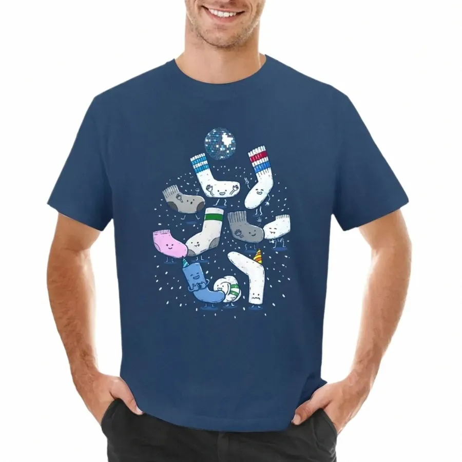 Lost Sock Party T-shirt Animal Prin for Boys koszulki graficzne Dostosowane koszule dla mężczyzn Q8GJ#