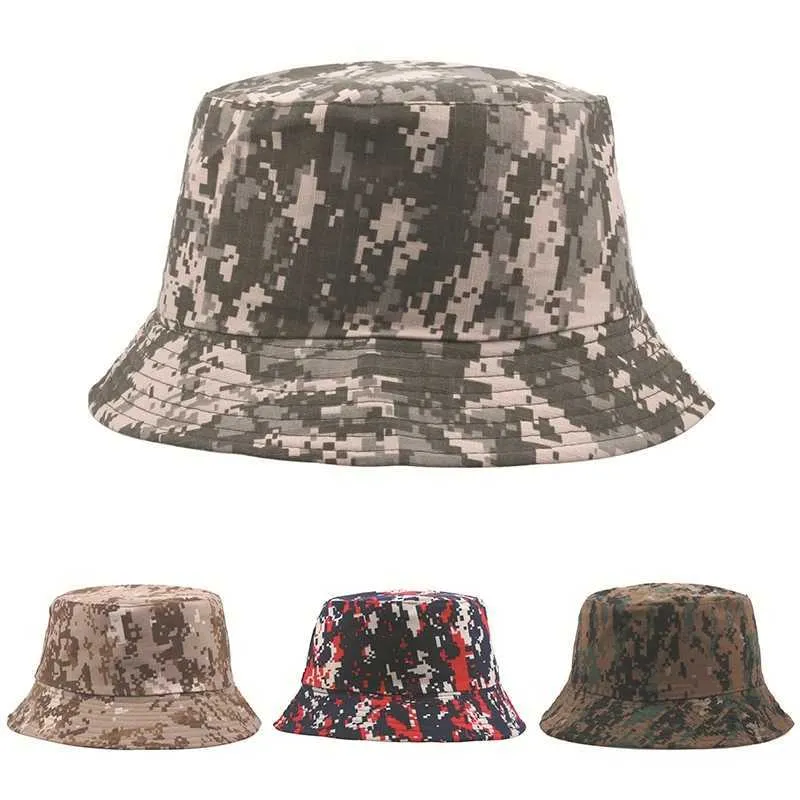 t Chapeaux Hommes camouflage seau chapeau tactique militaire printemps été soleil pêcheur chapeau coton unisexe pêche Panama Bob hatC24326