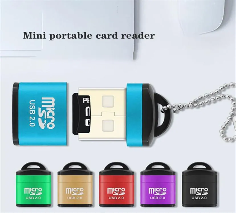 Leitor de cartão micro SDTF USB 20 Mini leitores de cartões de memória de celular Adaptador USB de alta velocidade para acessórios para laptopa564183302