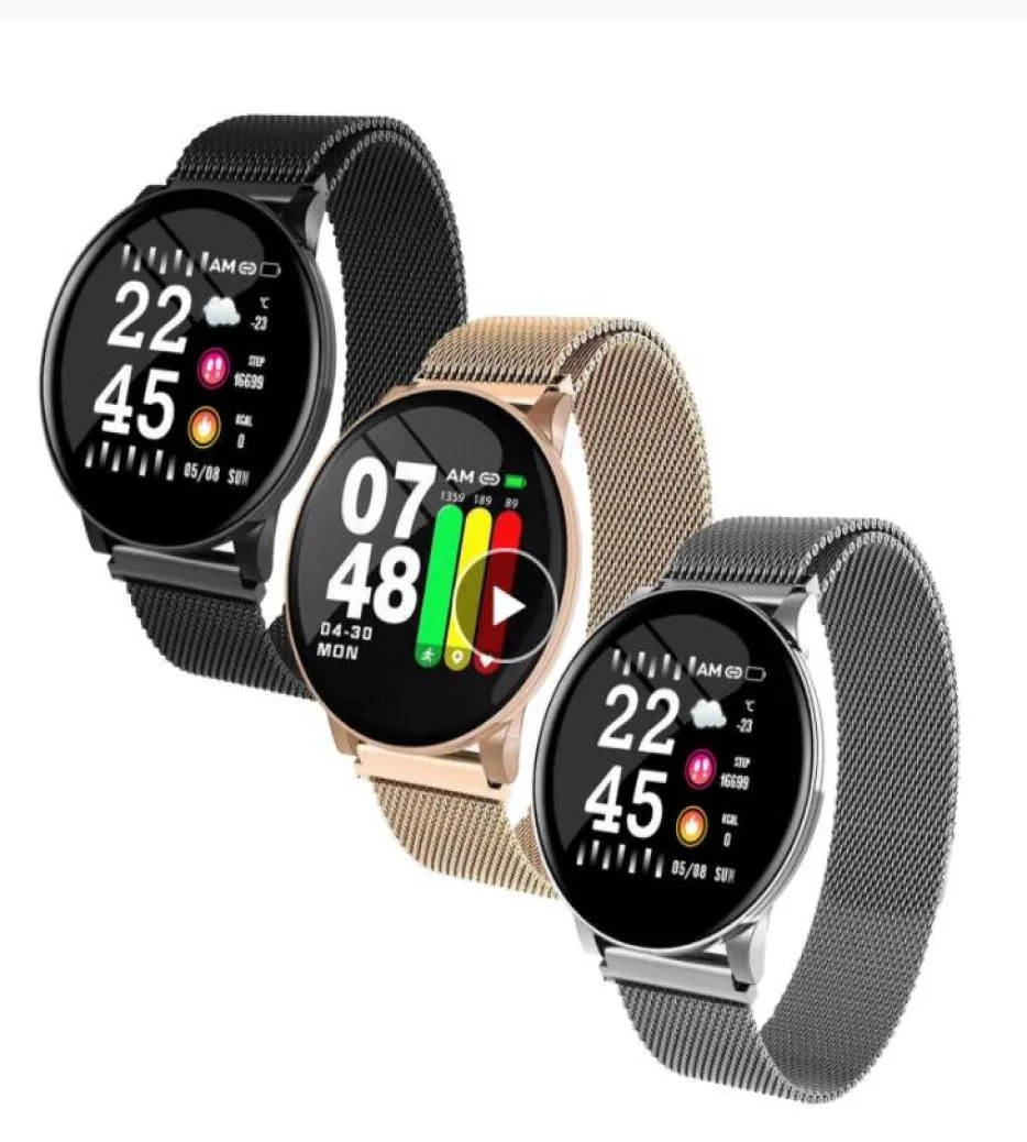 W8 Sport Smart Watch Bransoletka okrągła Bluetooths Wodoodporny mężczyzna Smartwatch Mężczyźni Women Fitness Tracker Band na Android iOS9527379