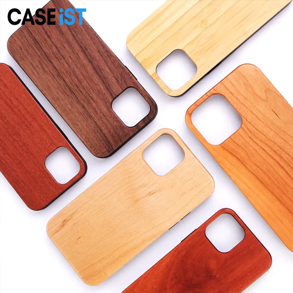 Caseist Luxury Real Natural Wood Cell Phone Case Blanks Diy Custom Laser Carved Manual träkonst Bamboo Socktäkert täckning för iPhone 15 14 13 12 11 Pro Max XS XR 8 7 Plus
