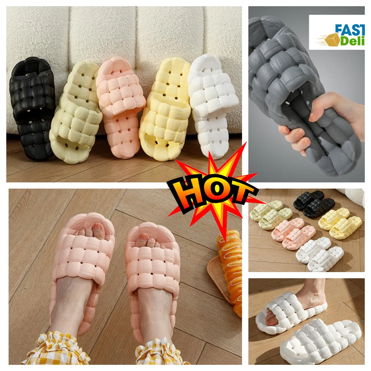 Zapatillas para casa zapatos para el hogar gai duchas de dormitorio salas de la sala de estar cálidas softs ropa de algodón zapatilla de algodón ventilado mujer blancos rosados