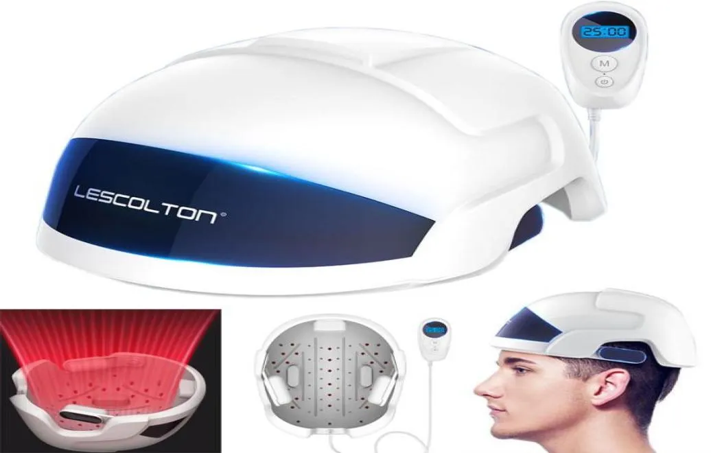 Haargroei LED-infraroodlicht Helm Snelle haargroei Cap Oplossing voor haarverlies voor mannen en vrouwen LLLT Laserbehandeling Haarhoeden4789730