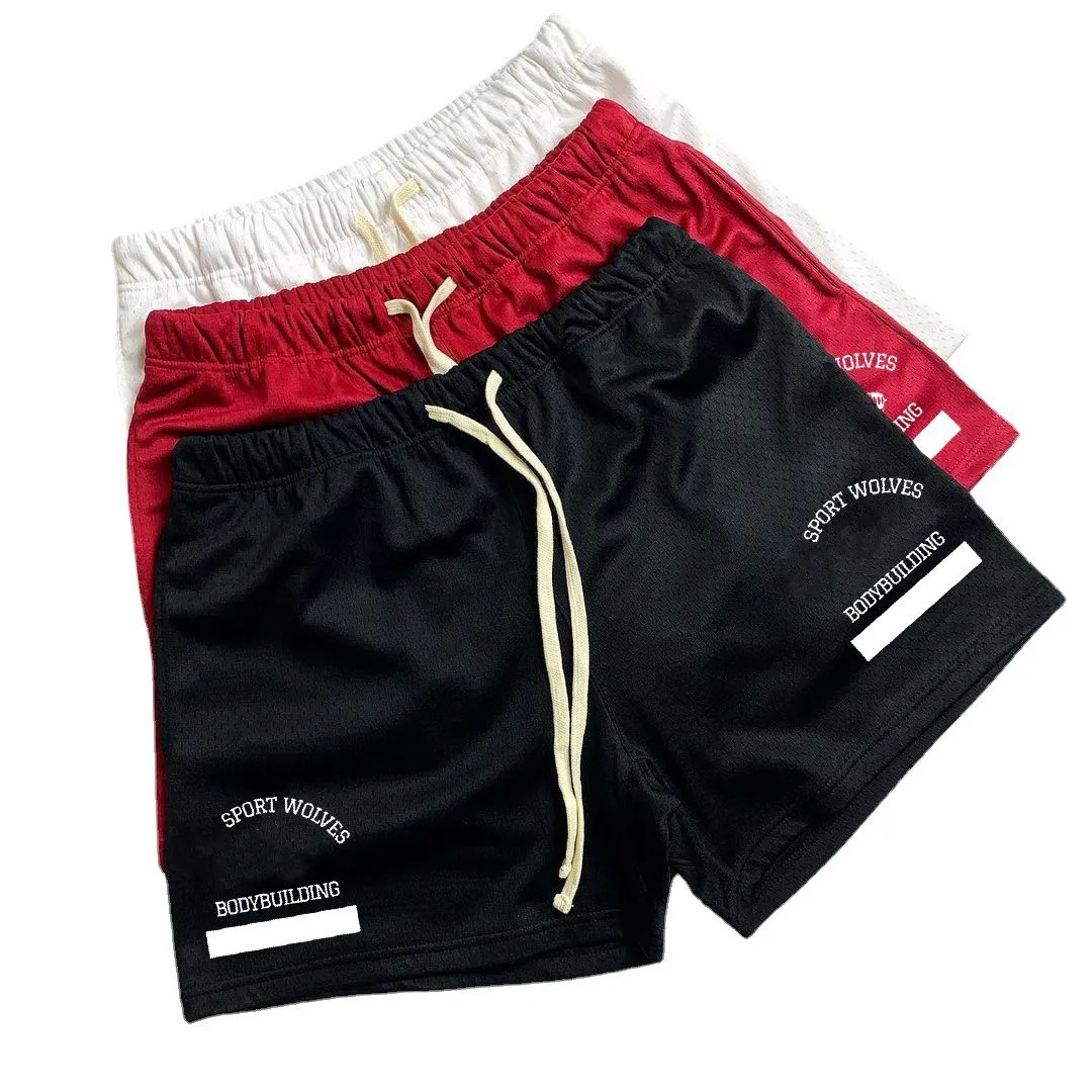 Desinger Men's Shorts Mężczyźni fitness kulturystyka letnia trening siłowni mężczyzna Mężczyzna oddychający siatka Szybka sucha sportowa odzież plażowa odzież