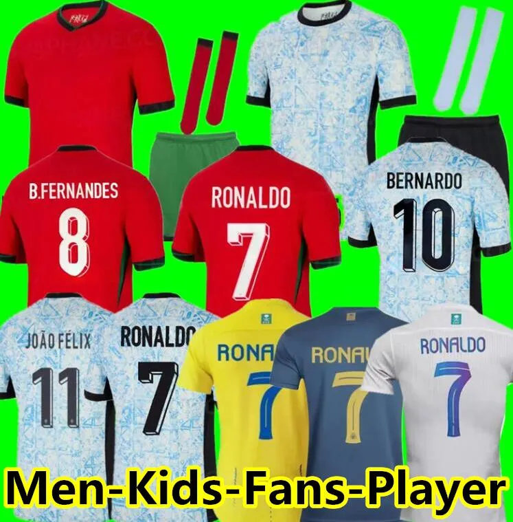 23 24 Al Nassr FC Soccer Jerseys Ronaldo 2023 2024 Portuguusa CR7 GONZALO MARTINEZ TALISCA GHISLAIN Konan Vincent Aboubakar Portugal Futebol Shiirt Al-Nassr FC