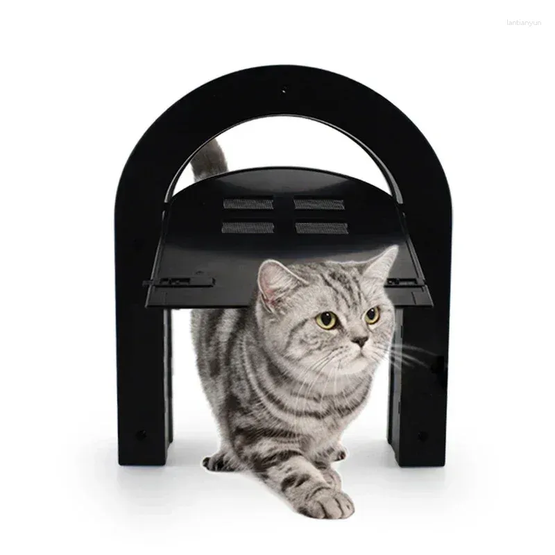 Kattbärare 1 st magnetisk skärm för trä med husdjur 24x4x29cm hundinmatningsfönster klaff Tillbehör Plastfri dörr