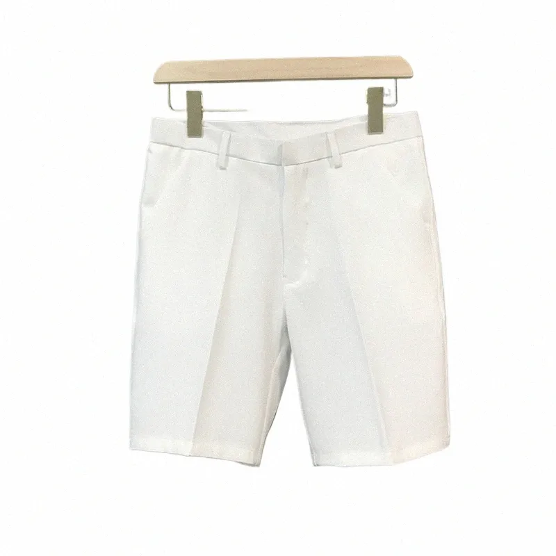 2023 Nowe pięciopunktowe spodnie męskie trend letni swobodny 5 punktów śróddziennych spodni dzikie młodzież luźne białe garnitury Bermuda Masculina x7d1#