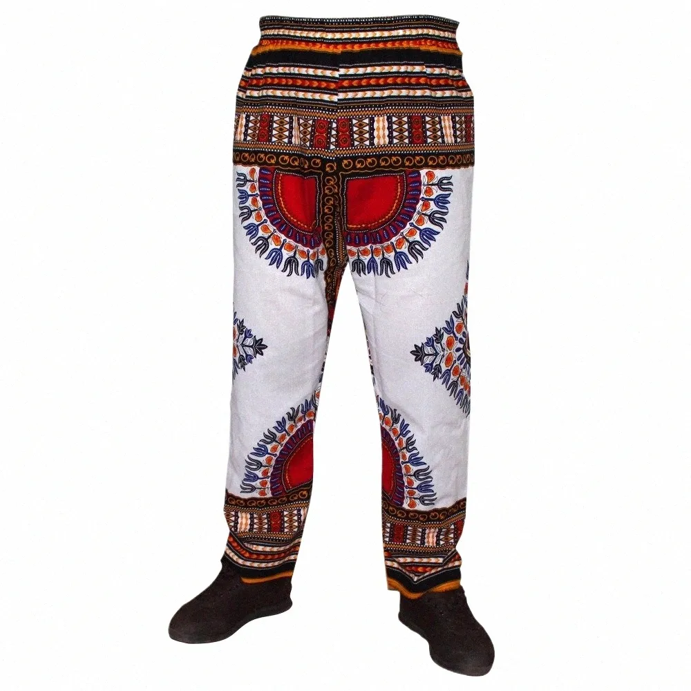 dikiage 100% Cott Diki Trousers Smock Pants Boho Jumpsuit African Diki Pants s4K9#