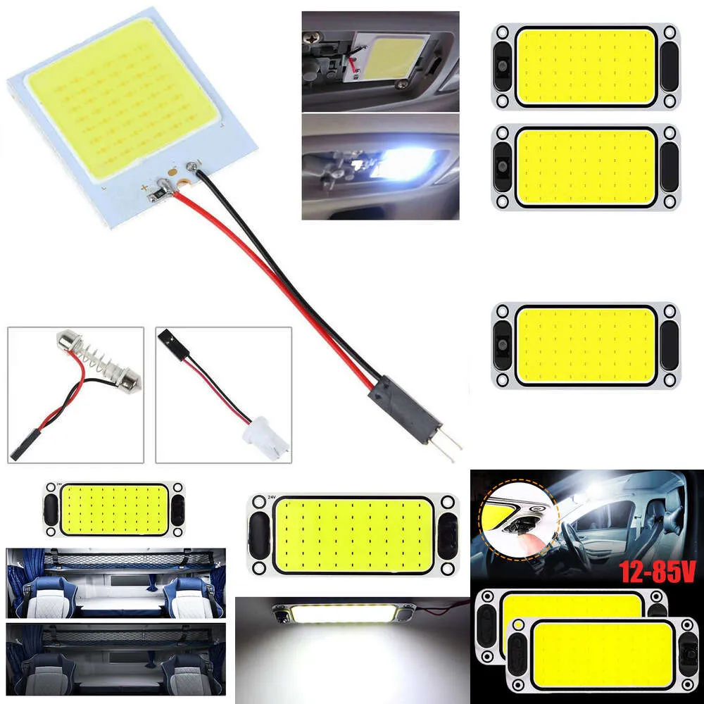 New Car Light COB 54 LED 12-85V Auto Cabin Interior Roof Panel Lights Truck Dome High Brighess Reading Lamp