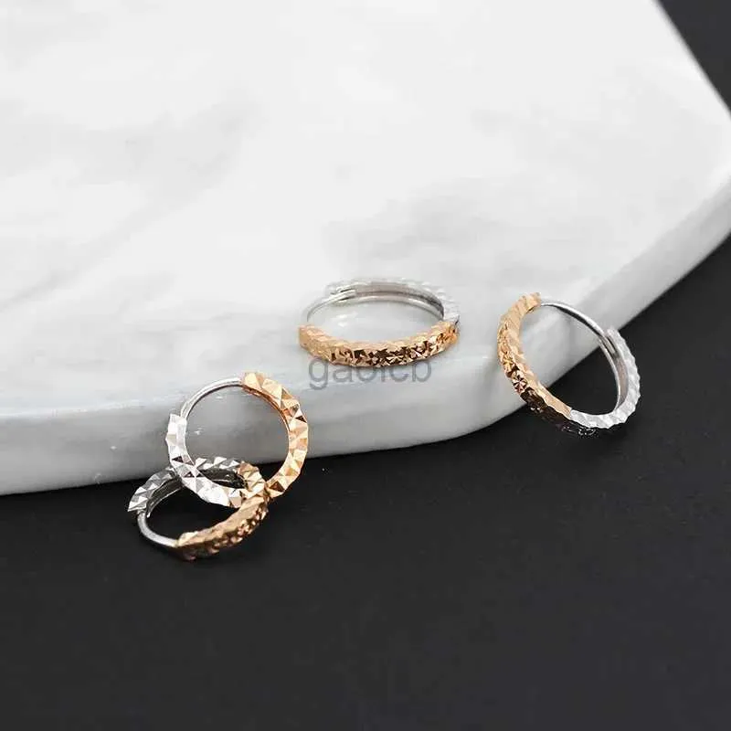 Hoop Huggie Arrival Pure Au750 18K White Rose Gold Earrings Womens Round 9mm Diameter Inlaid All Star Earrings Small Earrings 24326