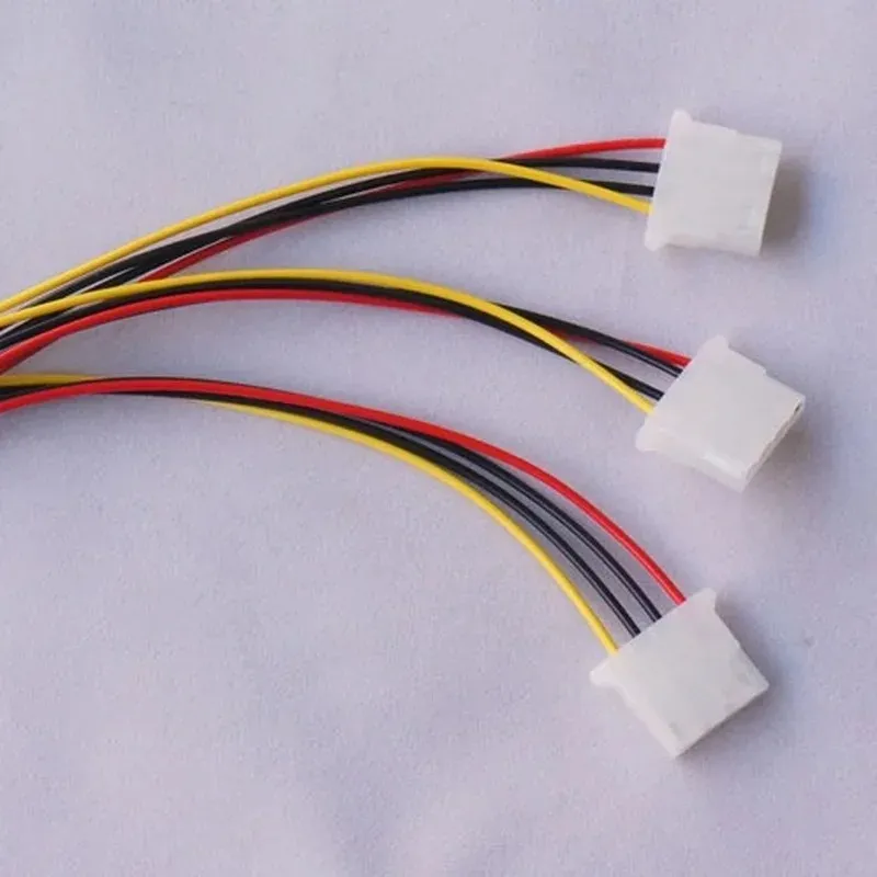 Hoge Kwaliteit 4Pin IDE Power Kabels HY1578 4 Pin Molex Male Naar 3 Poort Molex IDE Vrouwelijke Voeding Splitter adapter Kabel