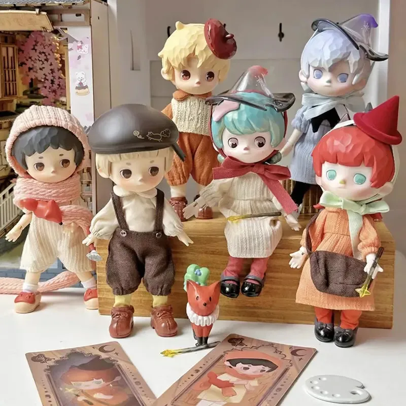 112 Pennys Box Little Painter and Little Witch Series Action Figure Blind Box Puppet Bjd Mini Figurs Buts Surdeal Boxes Doll Toys 240315