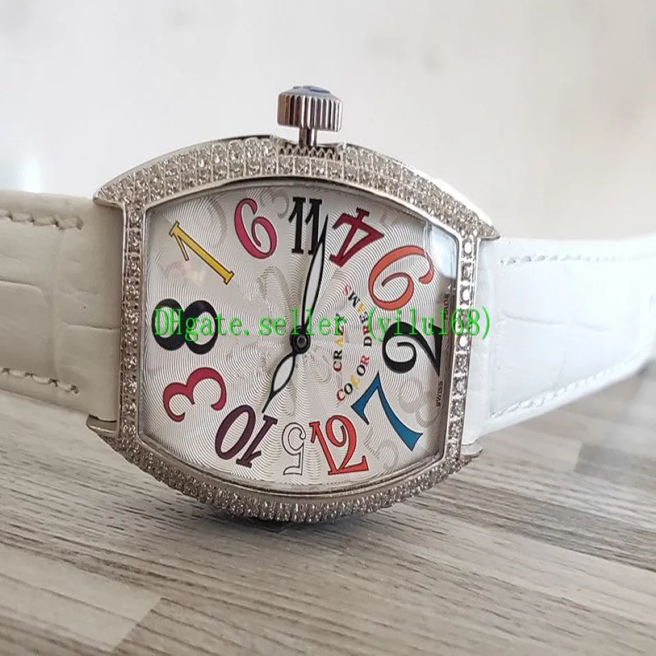 Luksusowe nowe 33 mm szalone godziny 7851 8880 Automatyczne gipsophila diamentowe obudowa Kobiety Watch skórzany pasek Wysokiej jakości Watche 278i