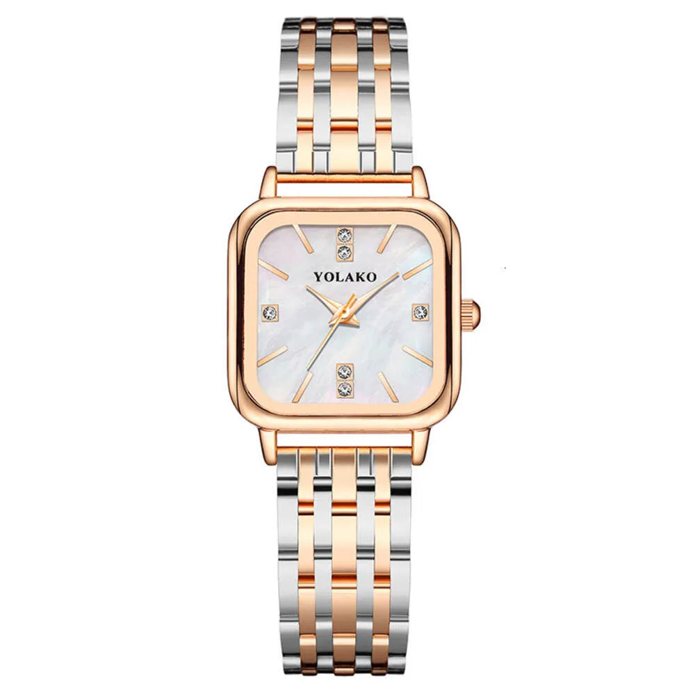 New Fashion Trend Square Shell Dial Steel Band Women's Watch
