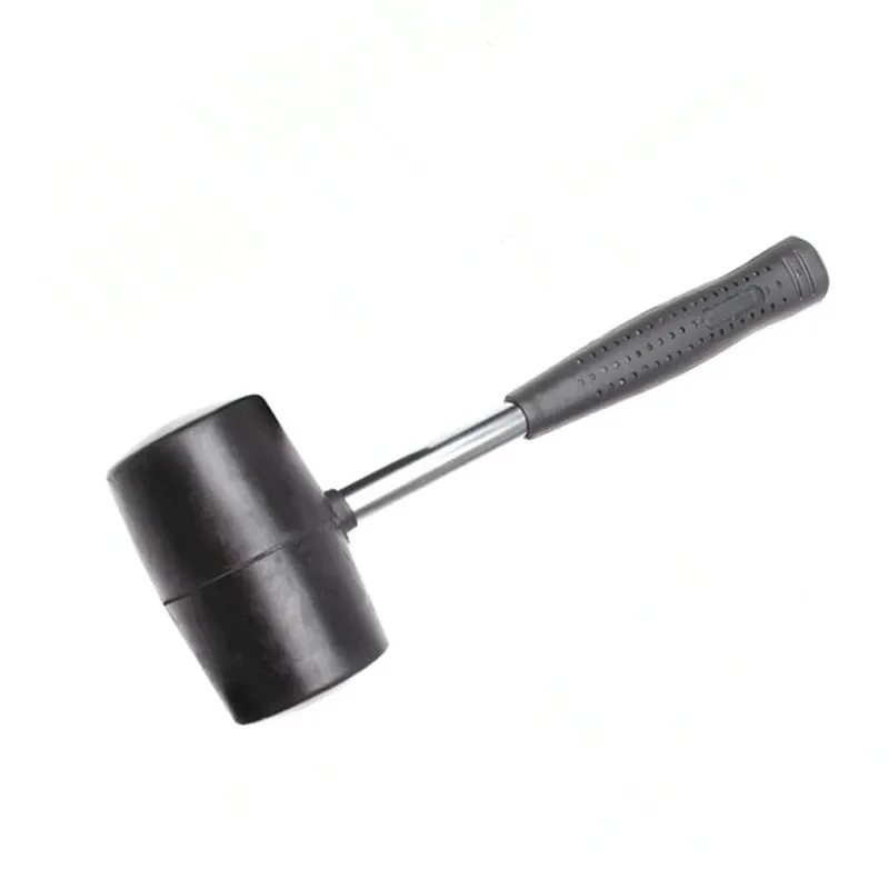 Diâmetro do martelo 45mm 55mm 63mm 70mm Martelo de borracha resistente ao desgaste Martelo de telha de aço inoxidável antiderrapante haste ferramentas de instalação de piso