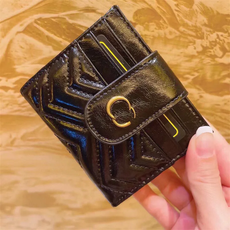 Genuine Leather Letter Card Holder Designer Bag Purse Men Women Wallet Card Banknote Slots Fashion Coin Purse 3 Style Wallets