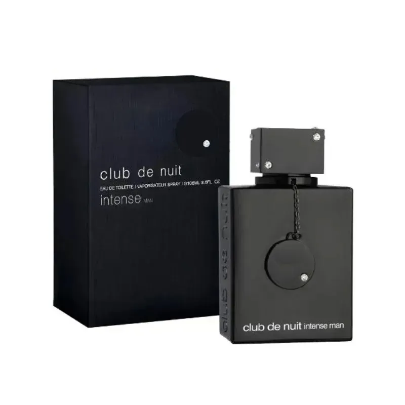 Clássico e antigo Club de Nuit Intense men Perfume 105ml 3.8Floz Eau De Toilette Perfumes Fragrância amadeirada bom cheiro Spray corporal de longa duração navio rápido