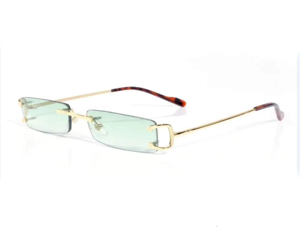 Gafas Pawes con montura para hombre, gafas de sol doradas sin montura para hombre, gafas graduadas con lentes transparentes reflectantes 98018935593