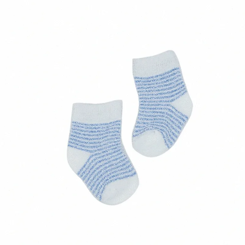 1 Pairs Sets 0-6M Baby Blue Striped Socks 2024 Hot New L8Tl#