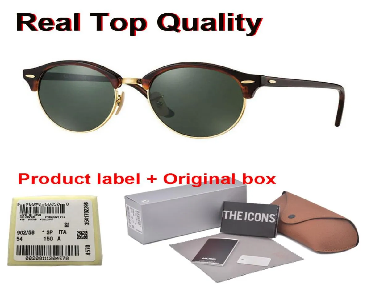 Дизайн бренда 4246 круглые солнцезащитные очки стеклянные линзы ацетатная рама солнцезащитные очки мужчины женщины, управляющие UV400 Oculos Master с розничным корпусом7895668