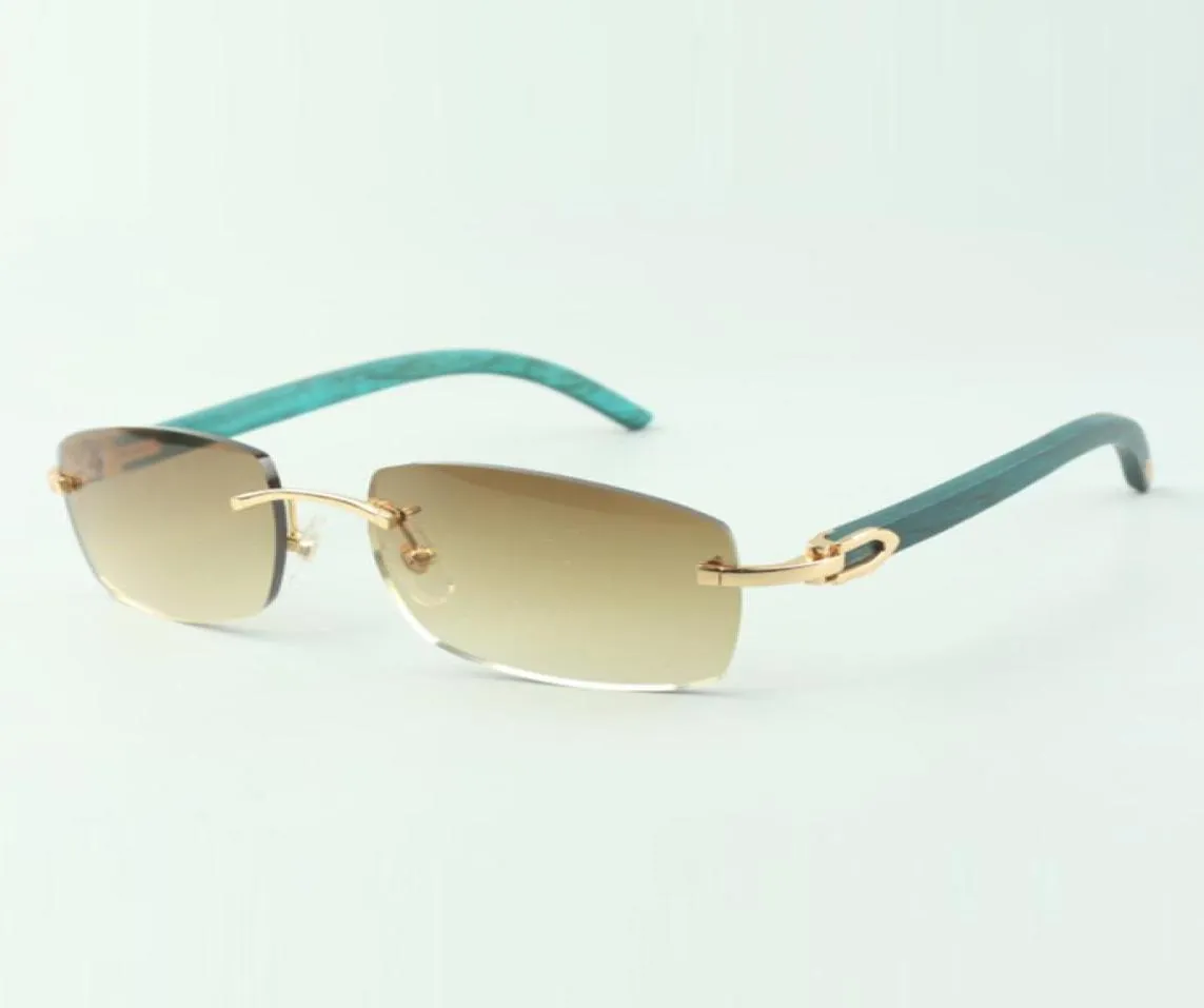 Schlichte Sonnenbrille von Direct 3524026 mit Bügeln aus naturblauem Holz, Designer-Brillengröße 18135 mm8542096