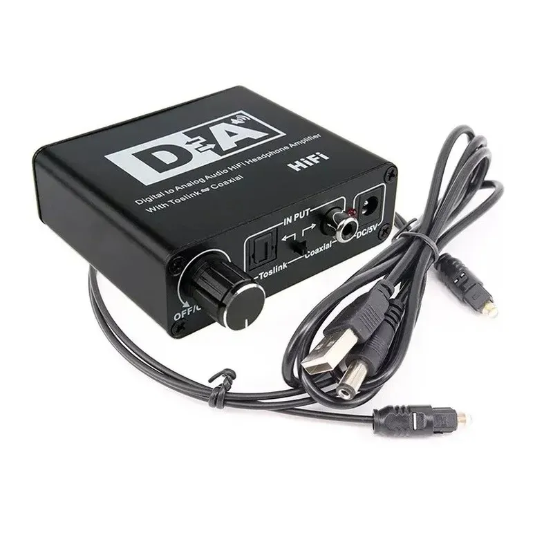 Digital To Analog Audio Converter Digital Fiber Coaxial To 5.1 Channel Adjustable 3.5mm Converter Windows