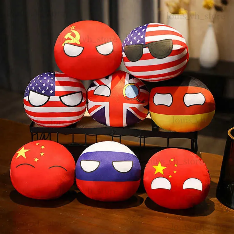 Bambole di peluche 10 cm Pendente Poloniaball Kawaii Peluche CountryBall Canada URSS USA FRANCIA RUSSIA GIAPPONE GERMANIA ITALIA Bambola di pezza Regalo per bambini T240325