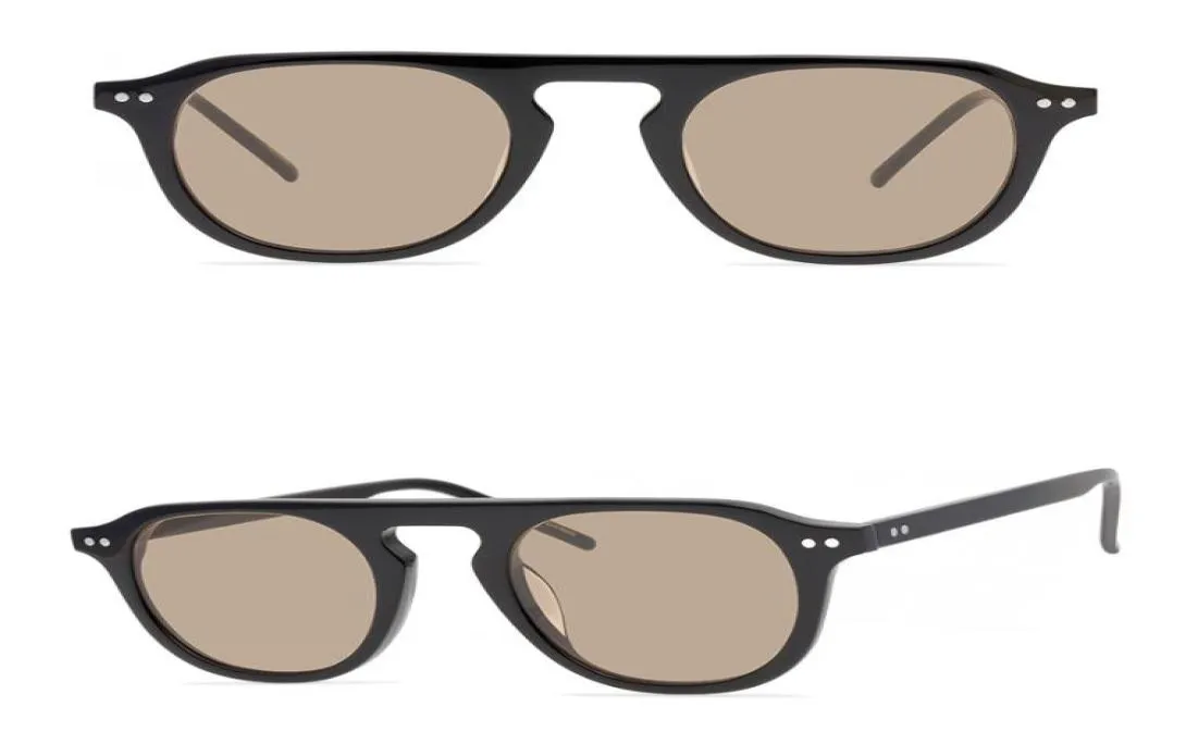 Koreanska mens solglasögon märke grå brun lins solglasögon för kvinnor gula bi solglasögon män plank Black Clear Eyewear With Box8083951