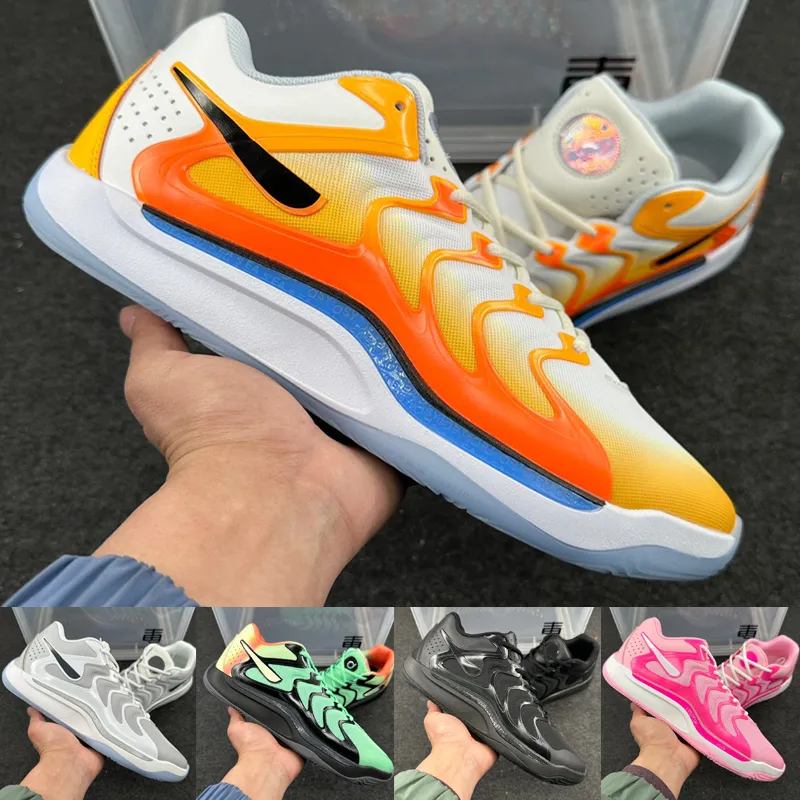 Topp KD 17 herr basketskor KD17 tränare Sunrise Triple Black White Wolf Grey Tante Pearl Outddor Sneakers Storlek 40-46