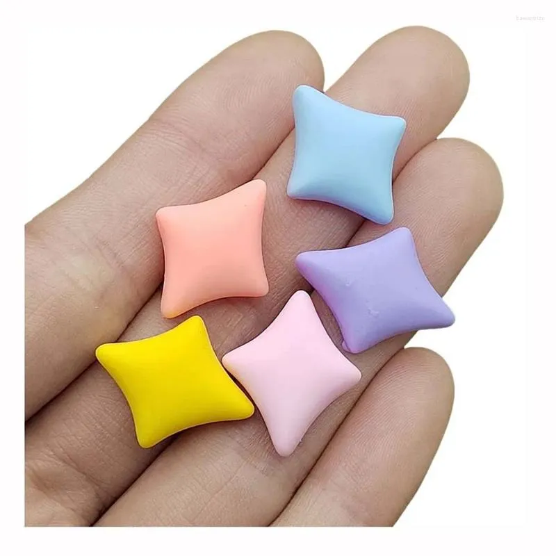 Flores decorativas 20/50/100 PCS Bonito Flatback Mini Star Patch Resina Cabochão Telefone Deco Peças DIY Acessórios Arcos de Cabelo Centro Scrapbooking