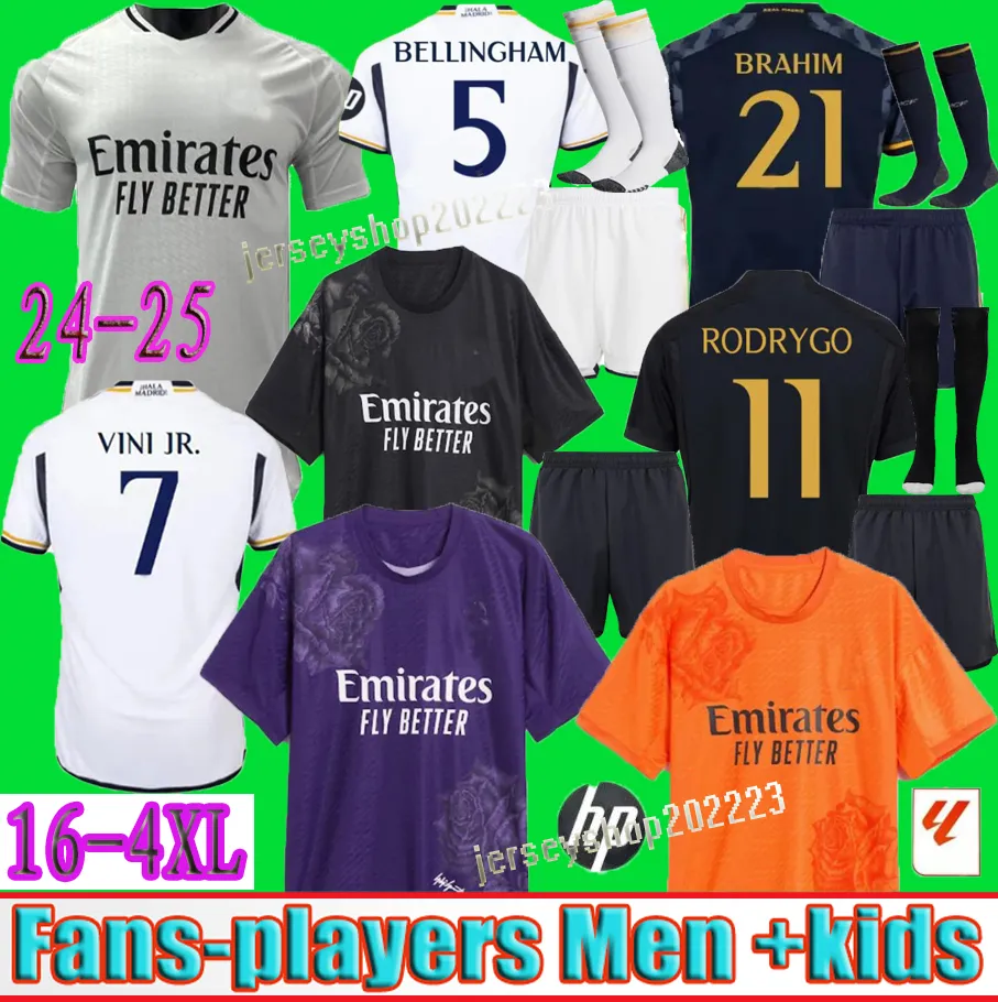 3XL 4XL BENZEMA Soccer Jerseys 2023 2024 Football Shirt MBAPPE 10 VINI JR CAMAVINGA ALABA HAZARD ASENSIO MODRIC MARCELO REAL MADRIDS Football Jerseys Men Kids Kit