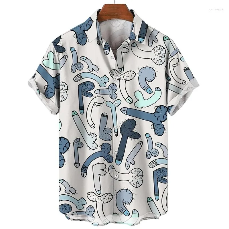 Men's Casual Shirts Unique Sexy Shirt Summer Fashion Street Short Sleeve Blouse Top Oversized Tee Men Clothing 2024 5xl Blouses