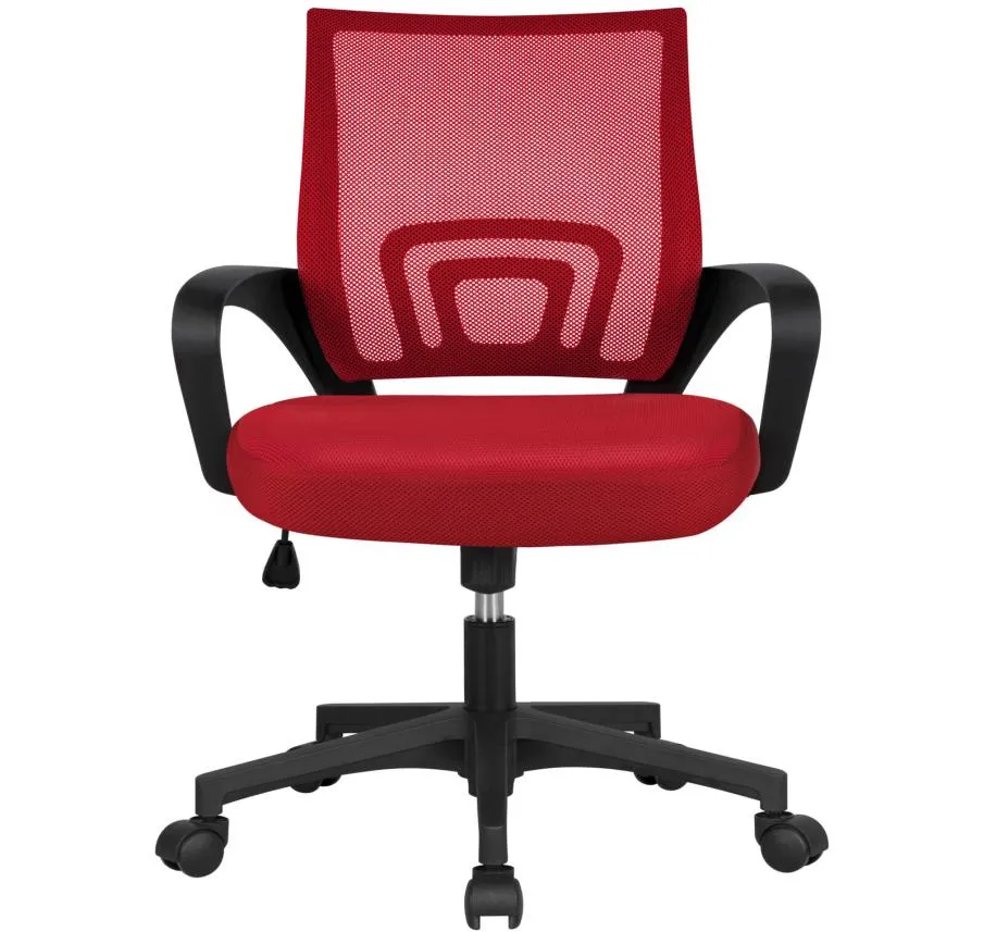 Компьютерный стол Стул на колесиках MidBack Mesh Office Chair Регулируемая высота Red1367496