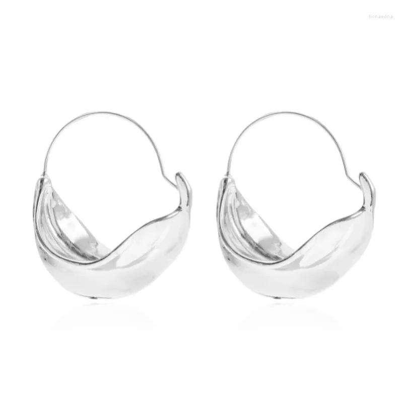 Boucles d'oreilles pendantes asymétriques en forme de panier blanc doré, goutte en alliage pour femmes, accessoires de bijoux