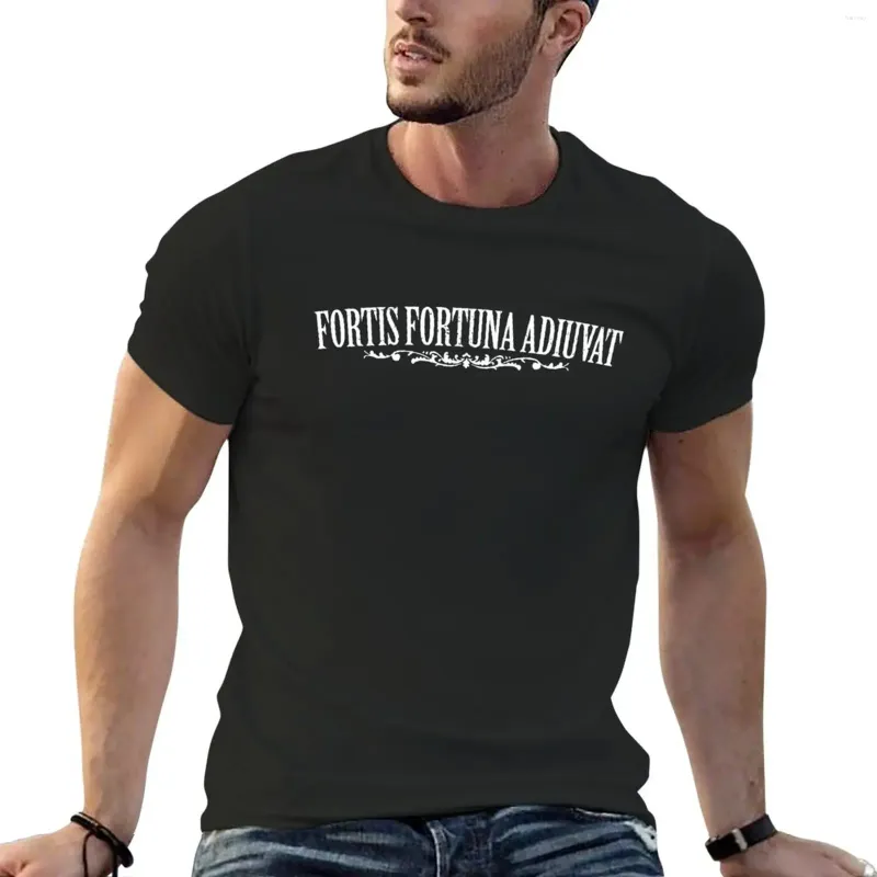 Mannen Polo's Fortis Fortuna Adiuvat - Fortune Gunsten De Brave Bold John Wick Tattoo Citaat T-shirt Tees T-shirts Mannen