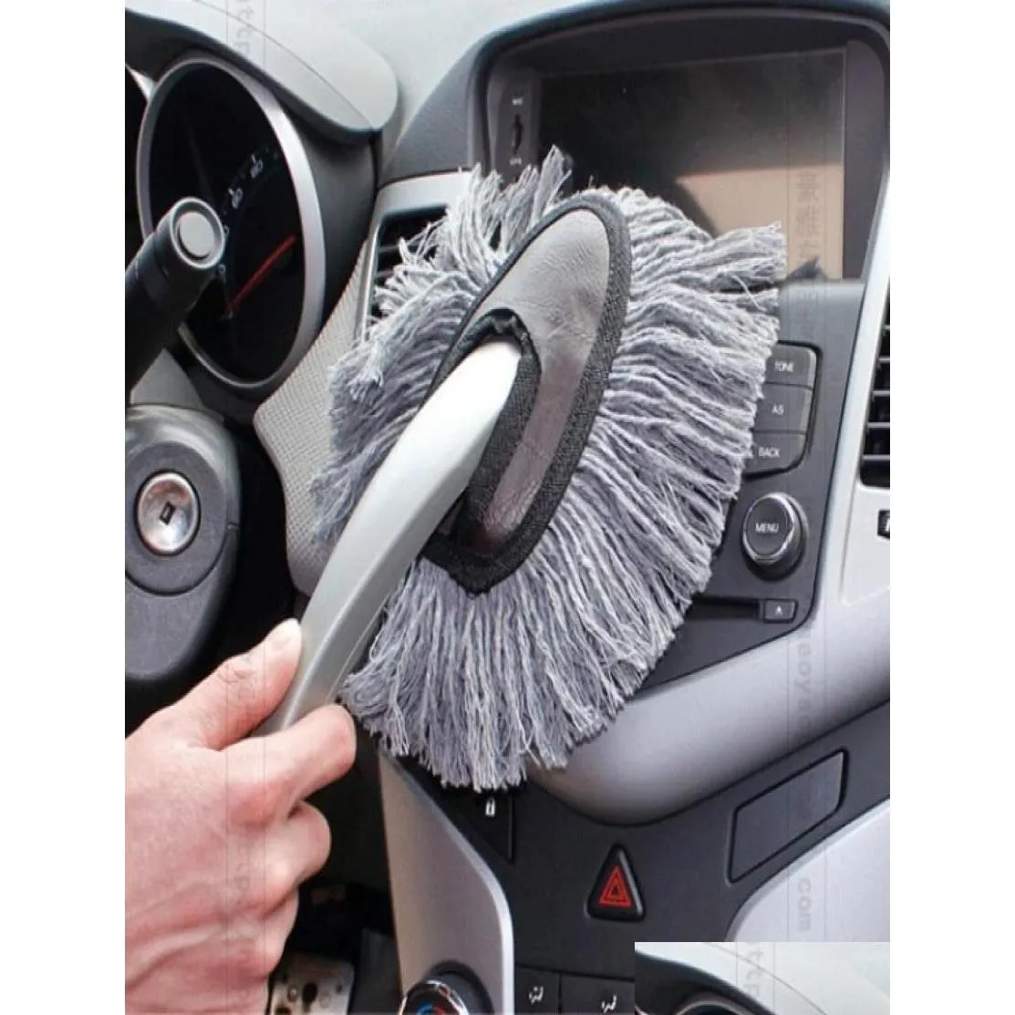 Produits de soins Mtifonctionnel Car Duster Nettoyage Dirt Dust Clean Brosse Outil de dépoussiérage Mop Gris Top119381650 Drop Delivery Automobiles Mot Ot4Hp