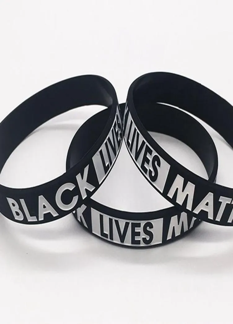 Black Lives Matter Bracelet Silicone Rubber Wristband Wrist Band Sport Bangle For Men Women gift LJJK21844847868