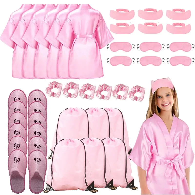 childrens satin dressing gown YTDSCS Kids Toddle Girls Satin Silky Bathrobe Soft Robe Summer Solid Colour Cardigan Sleepwear for Birthday Party Gifts 2-14T