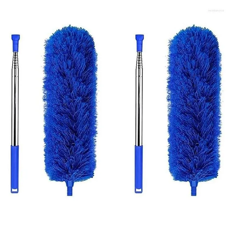 Ferramentas de limpeza de carro soluções de lavagem 2x calha escova ferramenta de telhado com pólo extensível 8.2ft guarda limpador fácil remover deixar azul gota de ot7yw