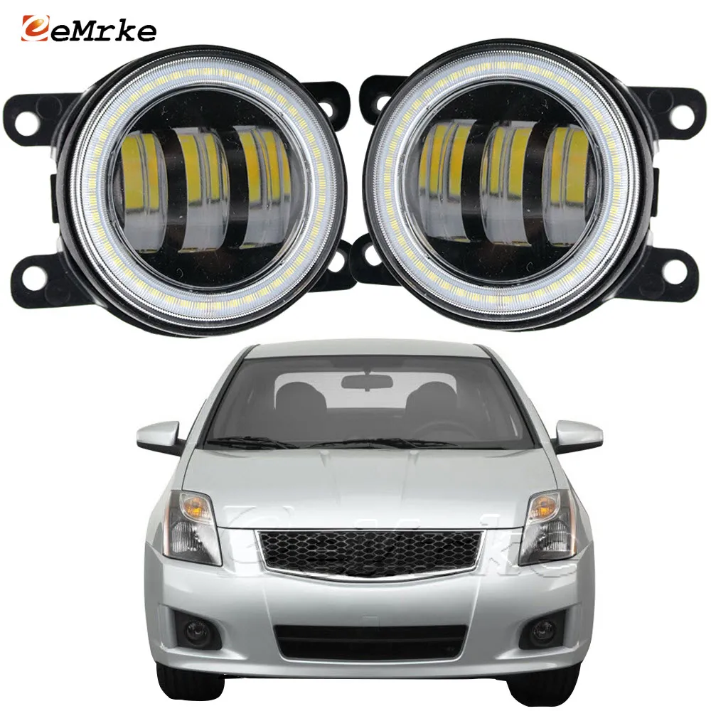 Eemrke LED Sis Figs Foundbldy 30W/ 40W Nissan Sentra SE-R veya SE-R Spec V 2007-2012 SR, SR FE+ 2009-2012 Açık lens Angel Gözleri