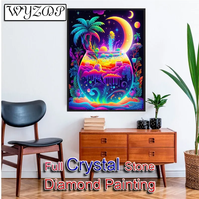 Stitch 5D Diy100% Crystal Diamond Painting Landscape Square Mosaic Brodery Cross Stitch Kit Diamond Art Crystal Home Decor 231011