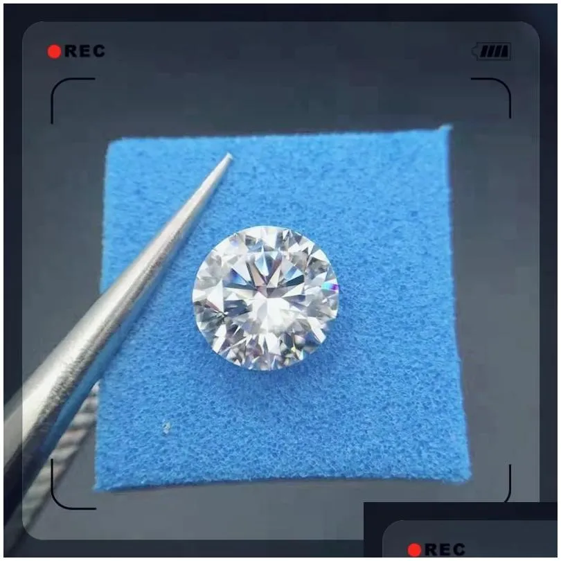 Loose Diamonds 2.5ct Carat 8.5mm EF Color Moissanite Stone Brilliant Round Cut Clarity VVS1 Excellent Lab Diamond Ring MaterialLoose