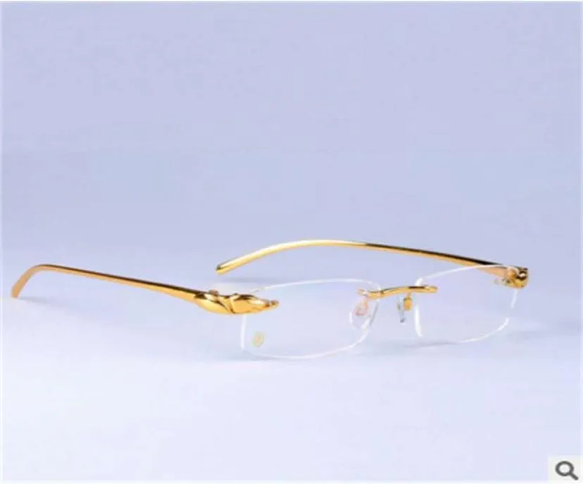 Leopard Head Shortsighted Male Frameless Spectacle Ultra Light Pure Titanium Frame Eyes 82008753924203