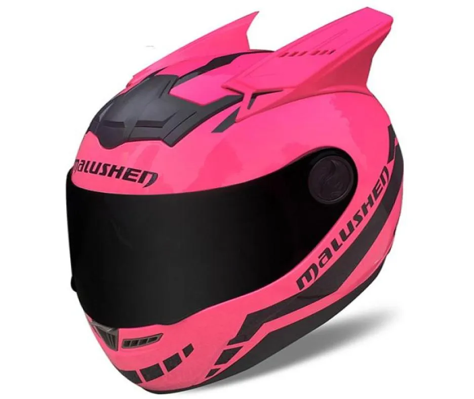 Malushen motorhelm Volledig gezicht roze kleur01234568730209