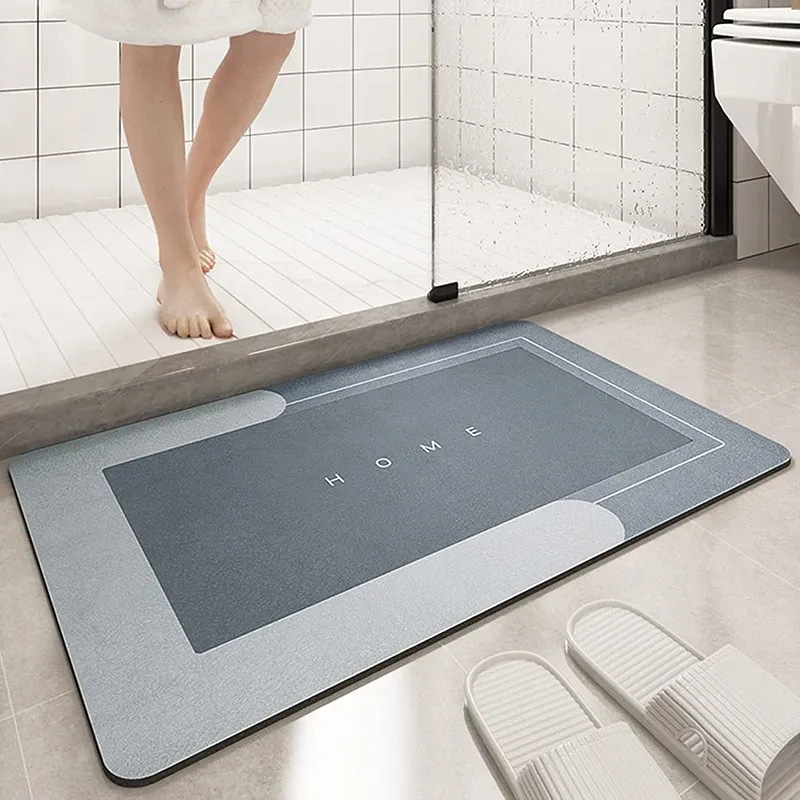 Tapis de sol absorbant antidérapant pour salle de bain, cuisine, maison, salle de douche, baignoire, séchage rapide, porte d'entrée, tampons en mousse à mémoire de forme