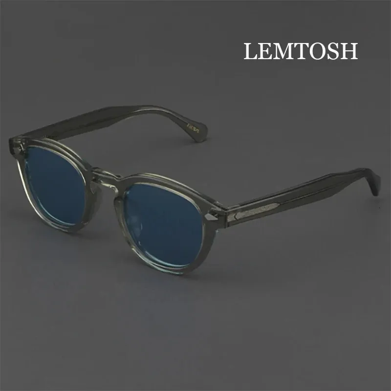 Lunettes de soleil pour hommes Johnny Depp Lemtosh lunettes de soleil polarisées femme marque de luxe Vintage acétate pilote ombre lunettes de Vision nocturne 240325