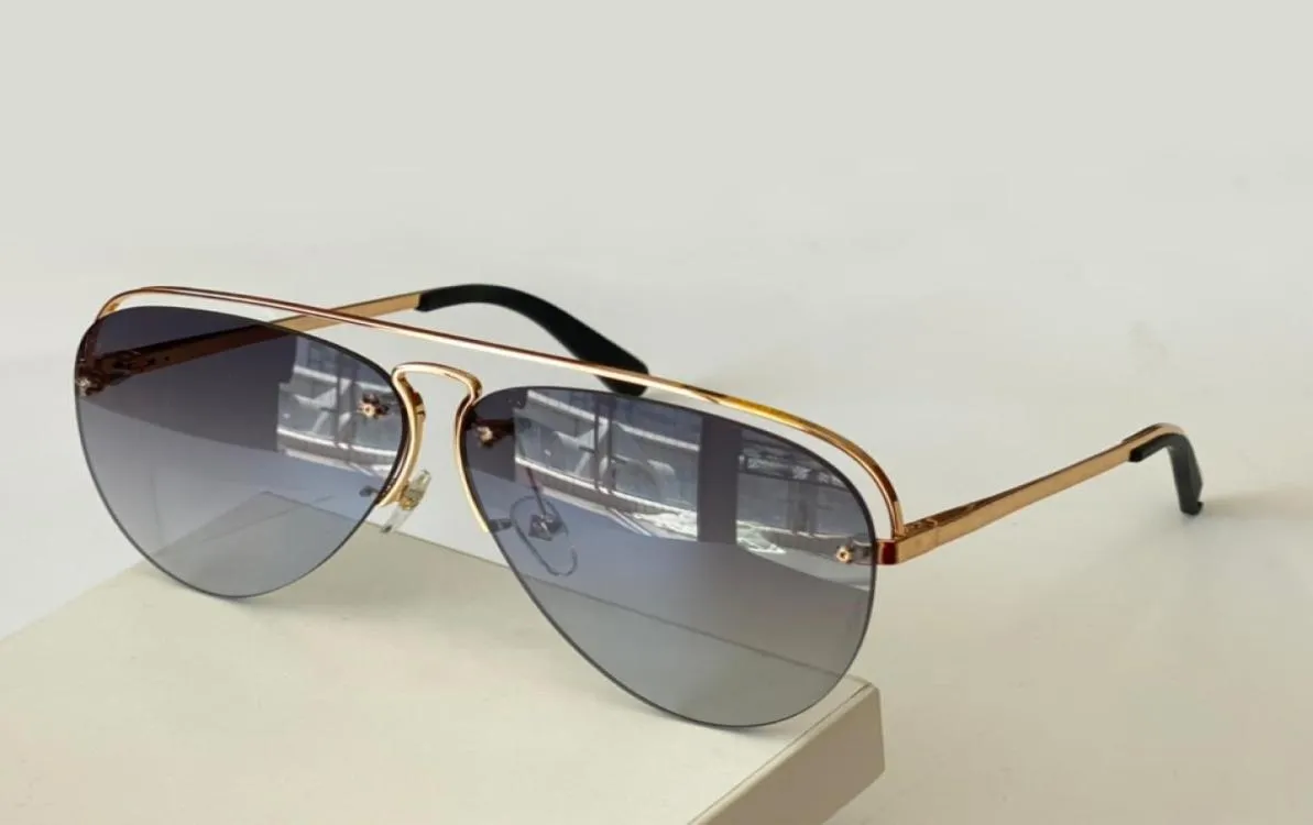 Summer Gold Pilot Grease Sunglasses for Women 1213 Gray Gradiente Lente Lente Frame Design de Moda Glasses UV 400 Wear Wear com Box1357272